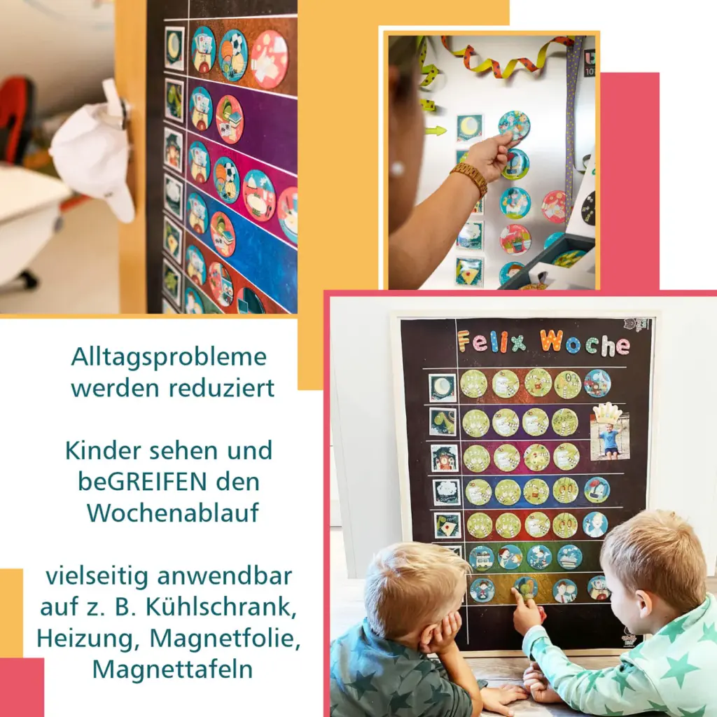 Wochenplaner mit vielen Magneten