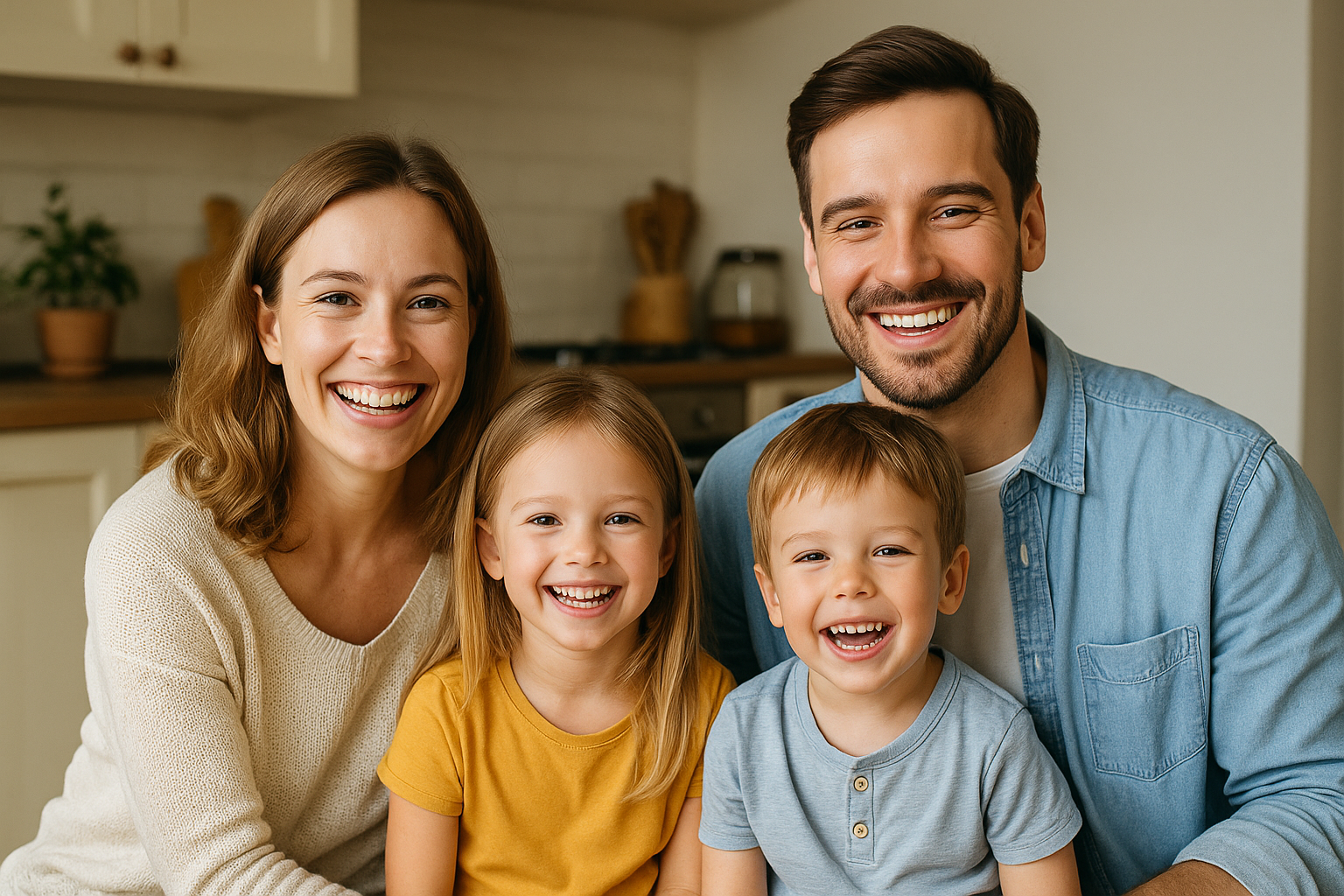Familie ist entspannt und hat kein Alltagschaos mehr