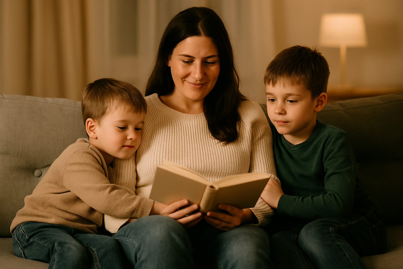 Mama und Kind kuscheln zusammen bei der Nur-wir-Stunde