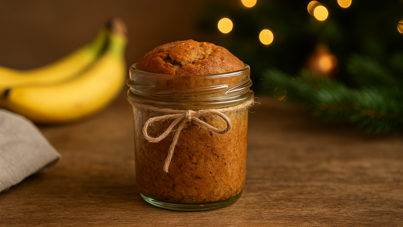 Mini-Bananenbrot im Glas – cozy, warm, so so lecker als Weihnachtsmitbringesel