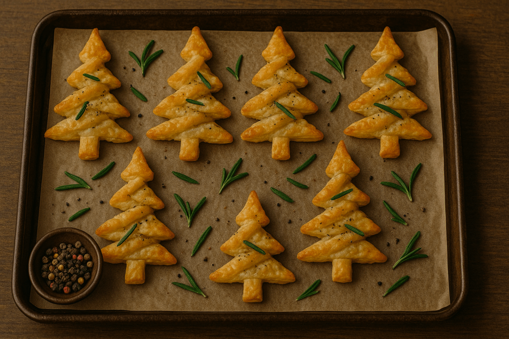 Die schnellsten Blätterteig-Tannenbäume der Welt (gesund & ohne Käseexplosion)