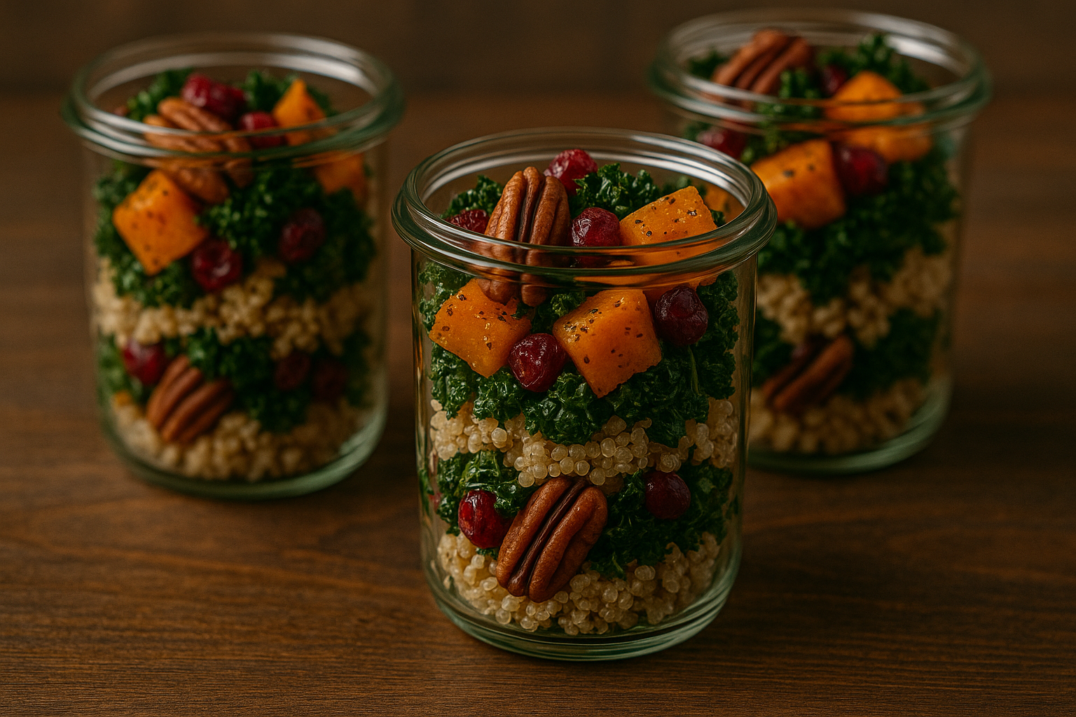 Mini-Winter-Buddha-Bowls im Glas