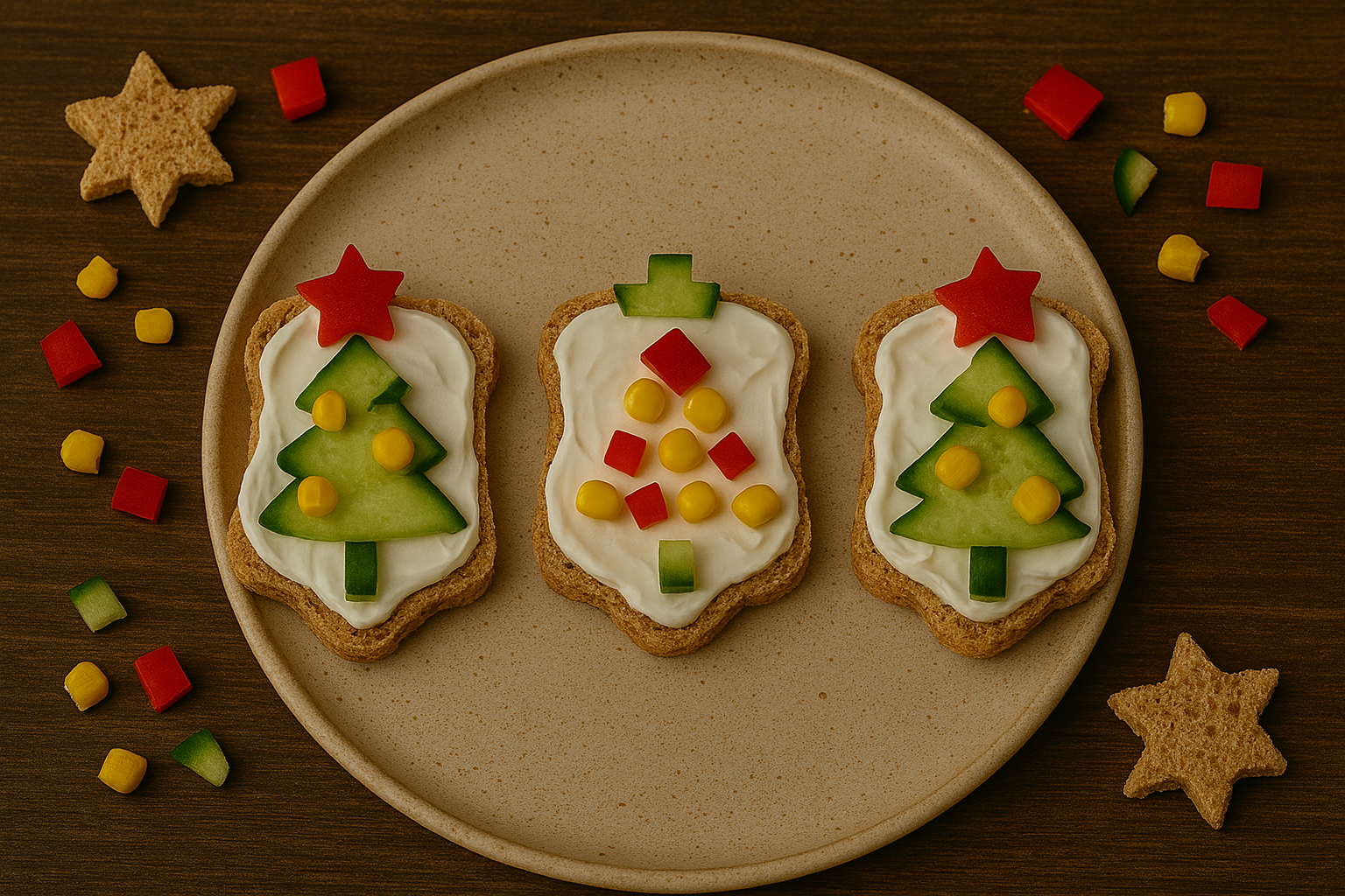 5-Minuten-Christkind-Sandwiches mit Gemüse