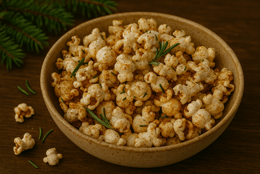 Zimt-Rosmarin-Popcorn (herzhaft, weihnachtlich, genial)