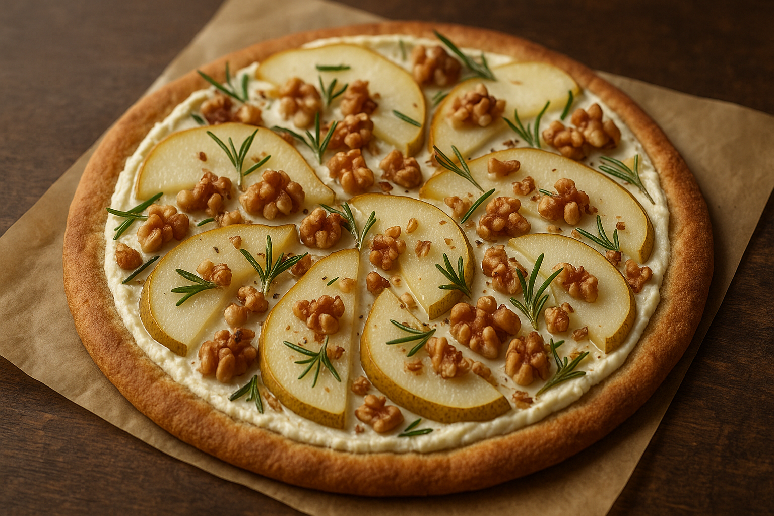 Die 10-Minuten-Winterpizza mit Birne und Walnuss
