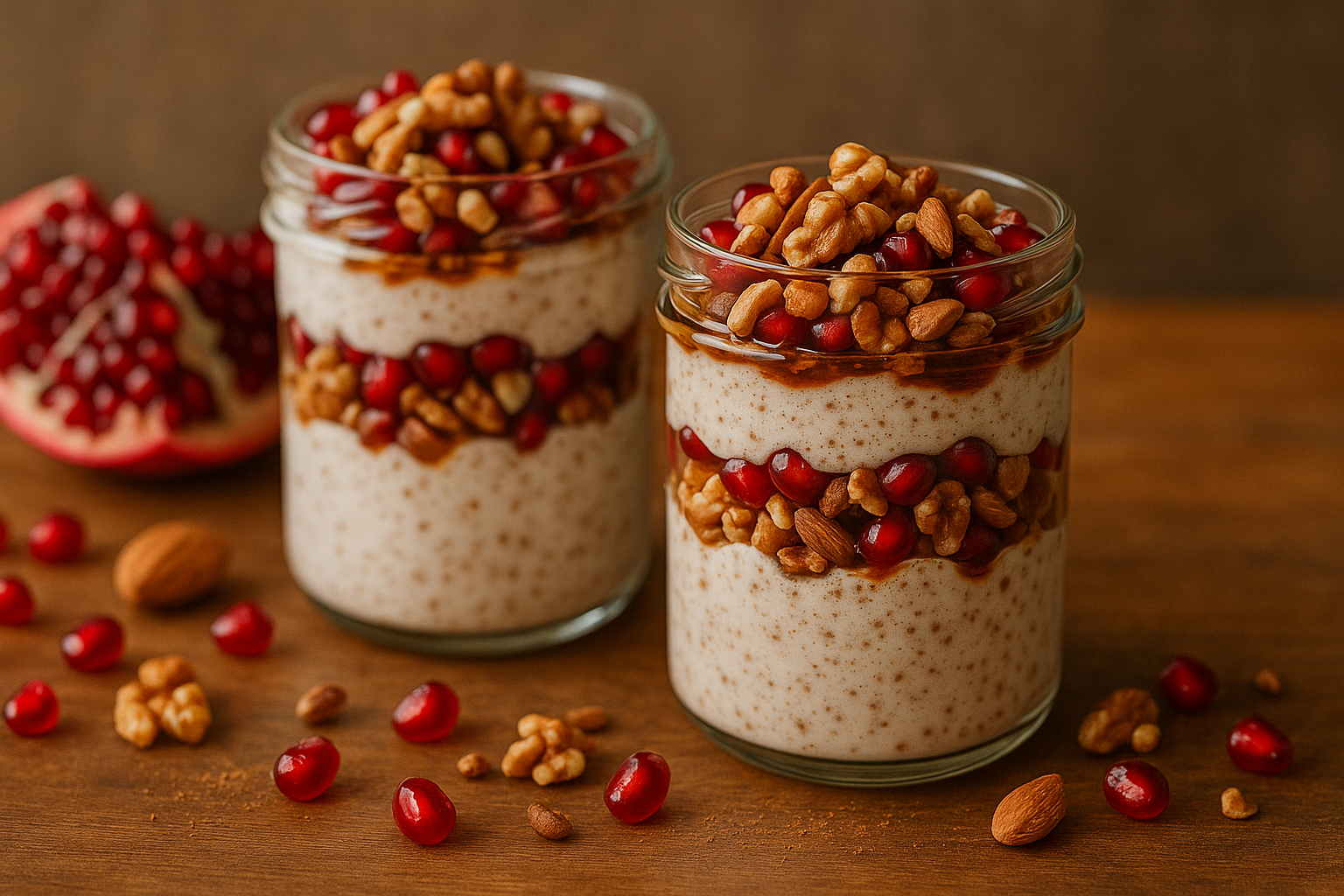 Joghurt-Granatapfel-Schichtgl&auml;ser