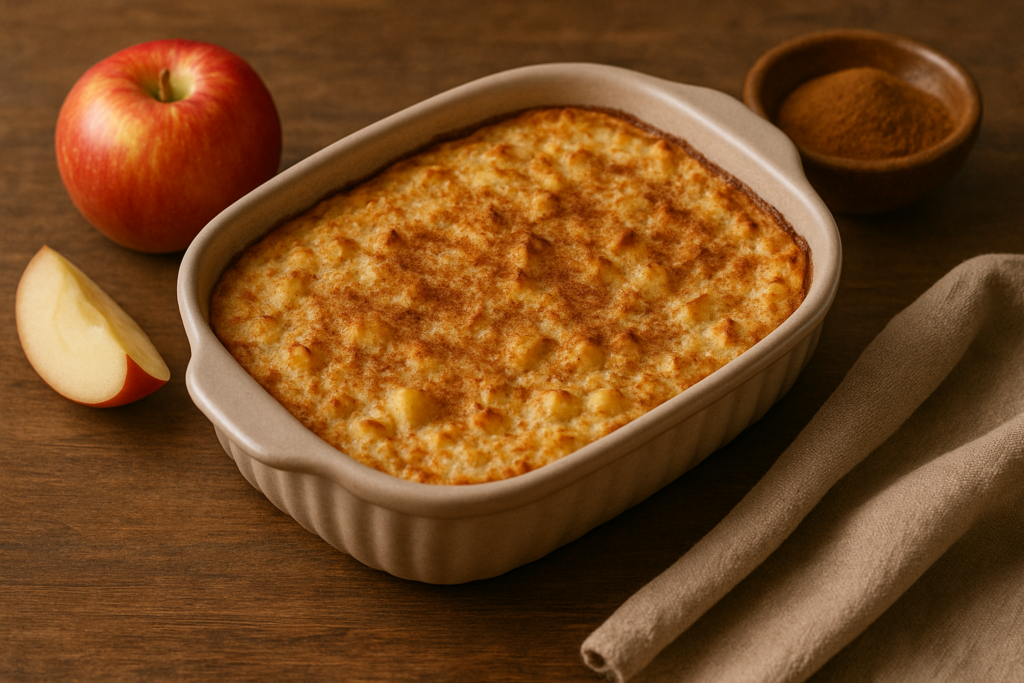 Quark-Auflauf mit Apfel & Zimt