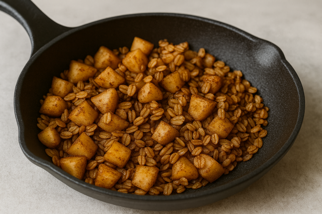5-Minuten-Apfel-Zimt-Crumble aus der Pfanne