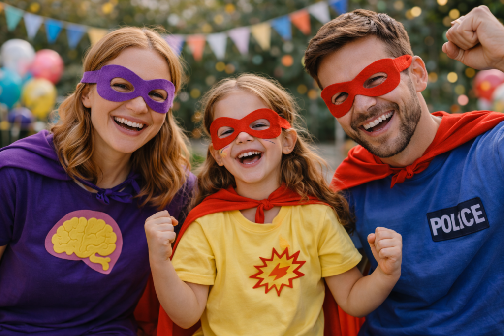 Superhelden Familienkostüme