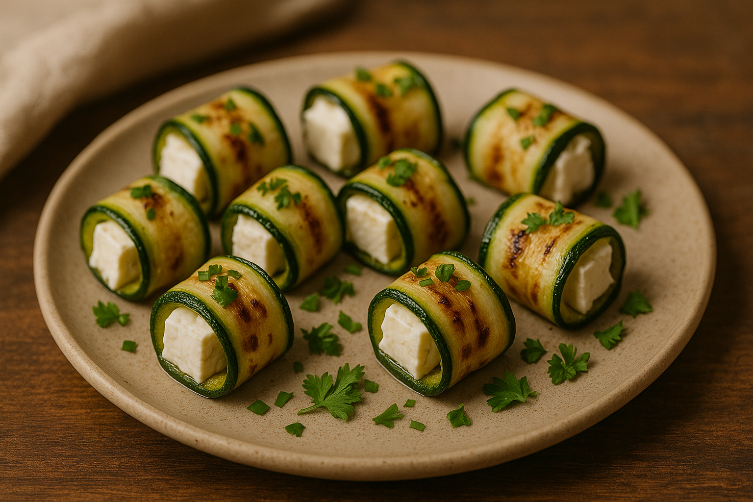Zucchini-Feta-R&ouml;llchen