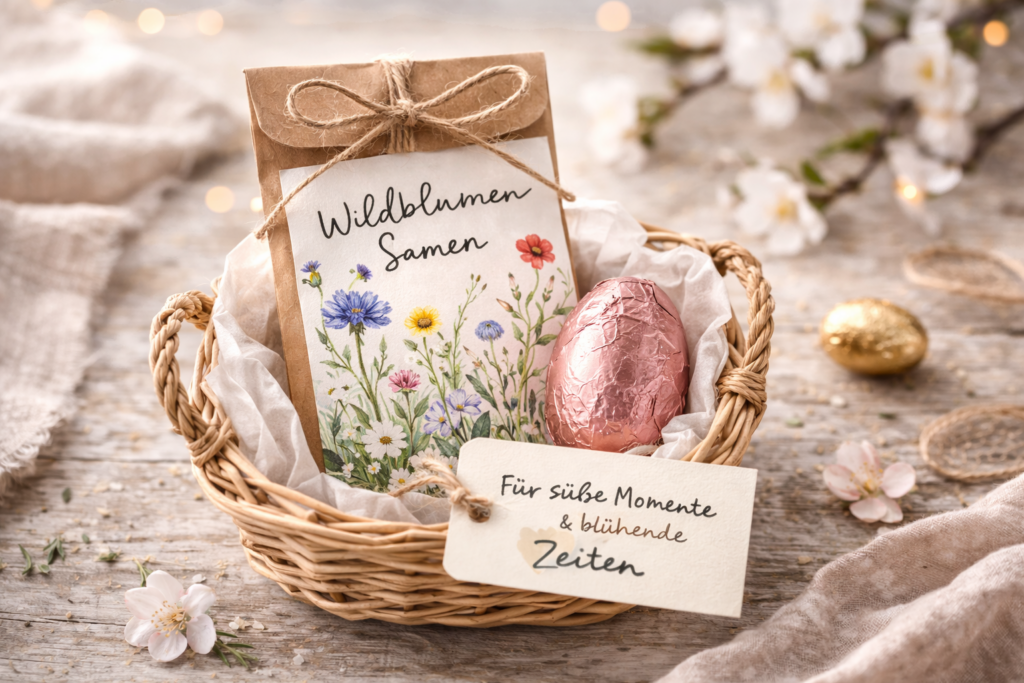 Samenpäckchen + Schokoladenei