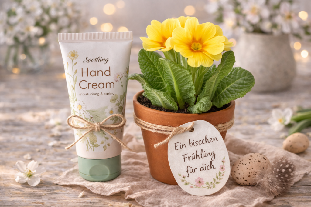 Handcreme + kleine Frühlingsblume