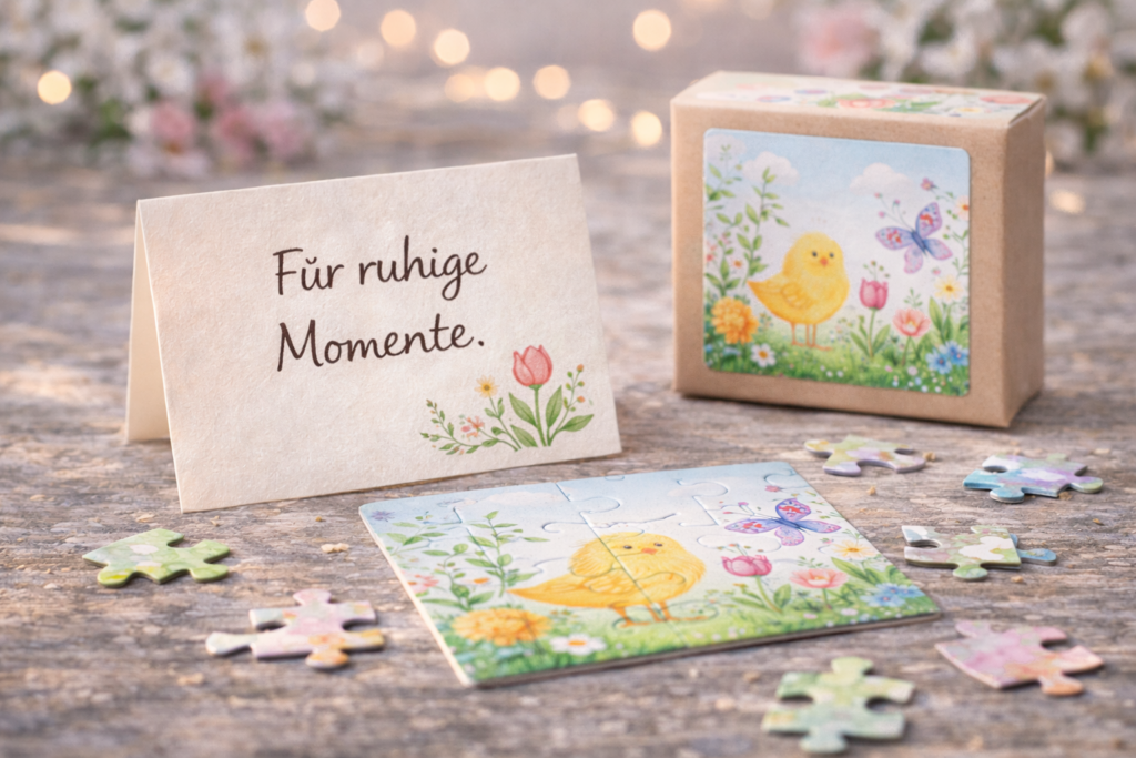 Mini-Puzzle als Ostergeschenk für Kinder