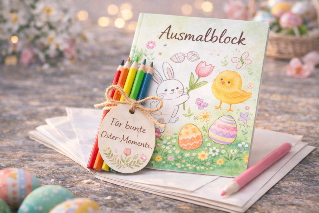 Ausmalblock + 6 Buntstifte