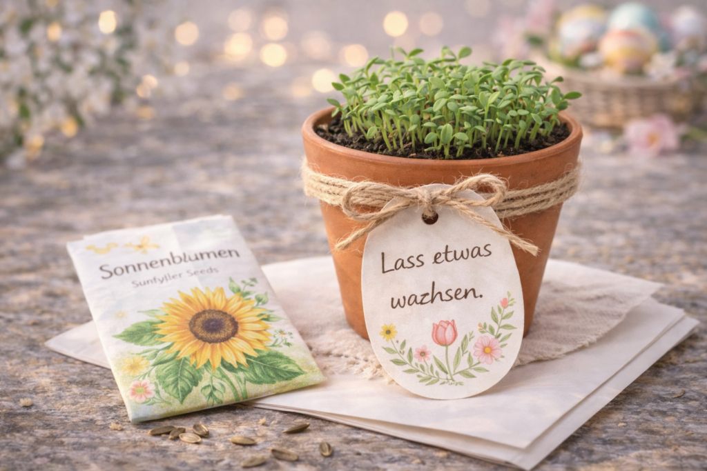 Samen-Set zum Einpflanzen zu Ostern als Geschenk