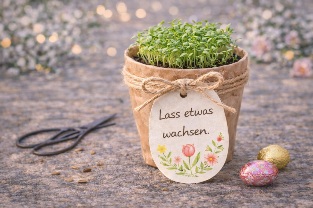 Mini-Blumentopf mit Kräutern