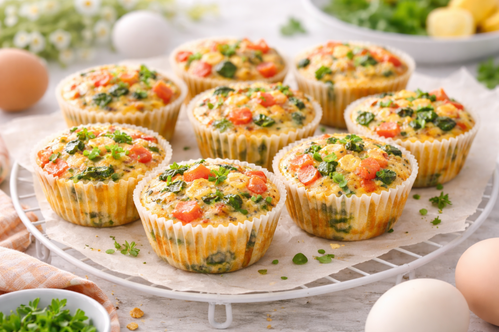 Eier-Muffins aus dem Ofen