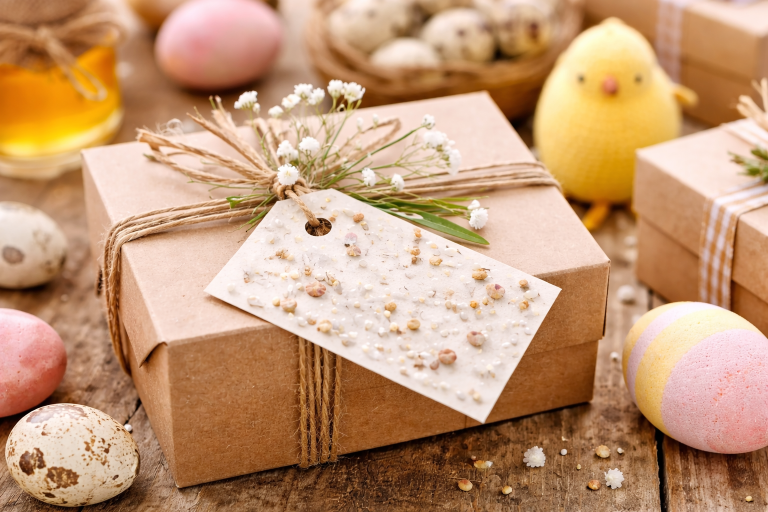 Handgemachtes Geschenk mit Samenpapier