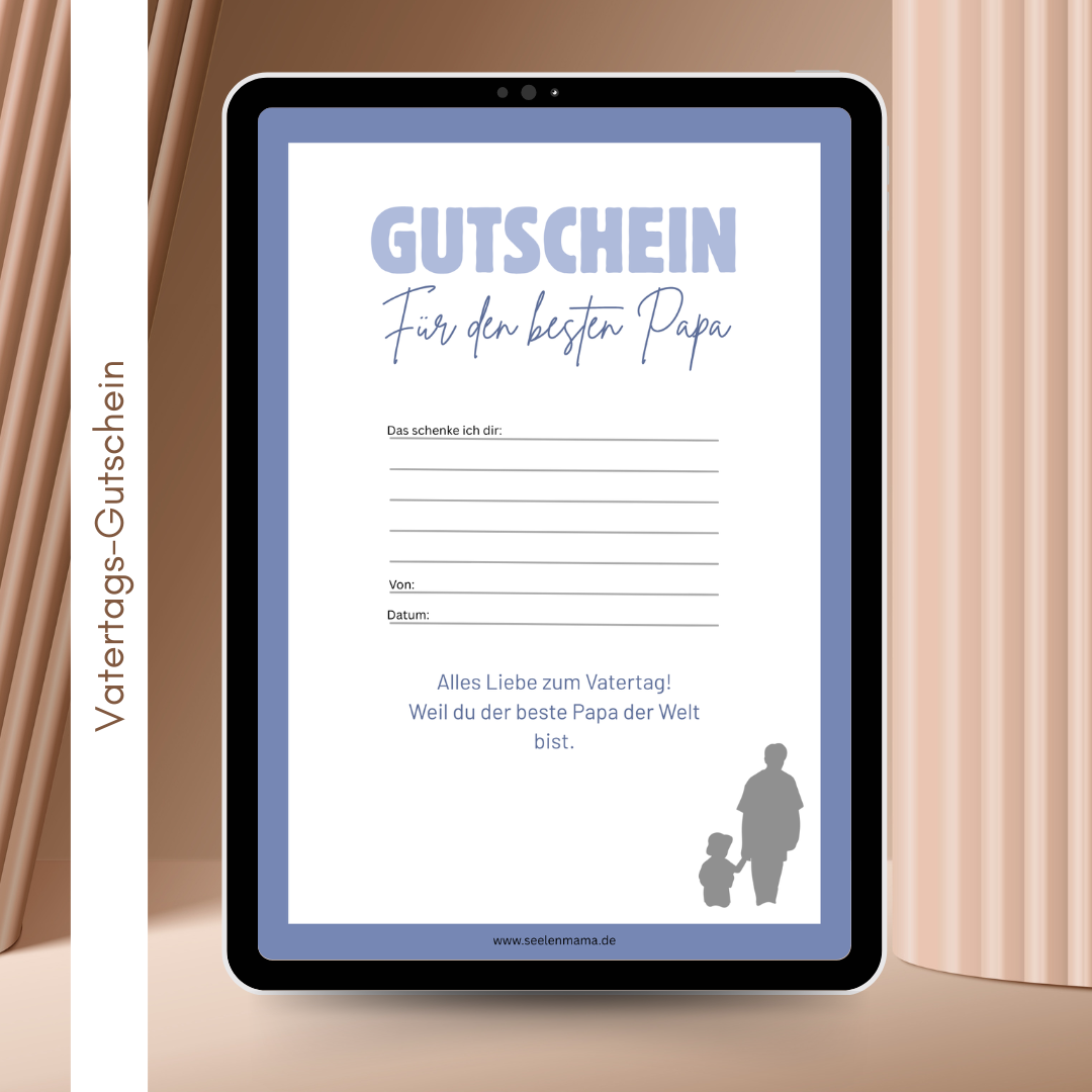 Vatertag Gutschein für Kinder zum Ausdrucken
