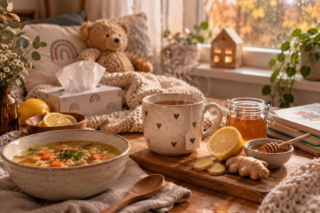 Erkältungszeit mit Kindern: Warme Rezepte und Hausmittel ohne viel Aufwand